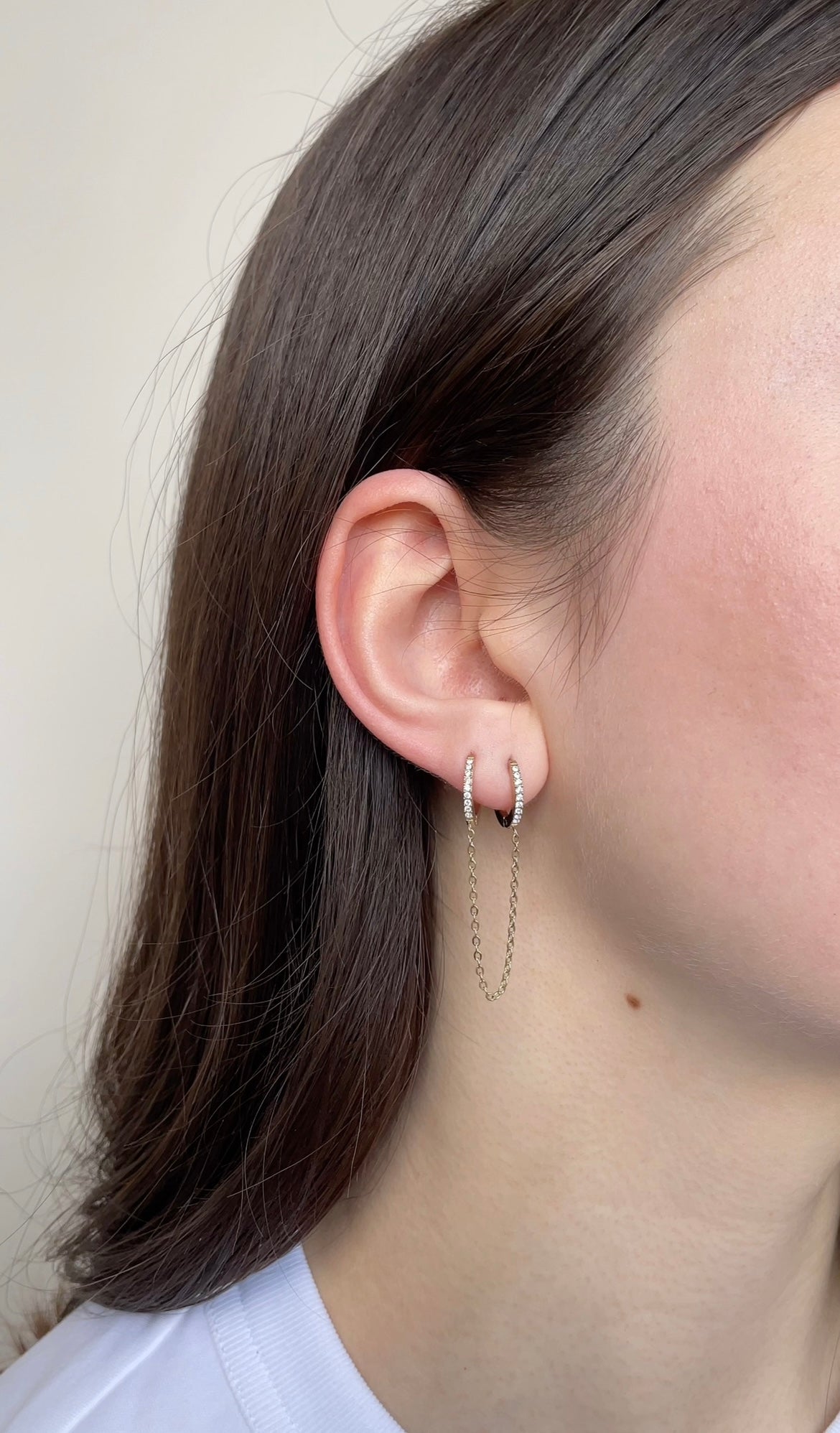 Mono strass earring