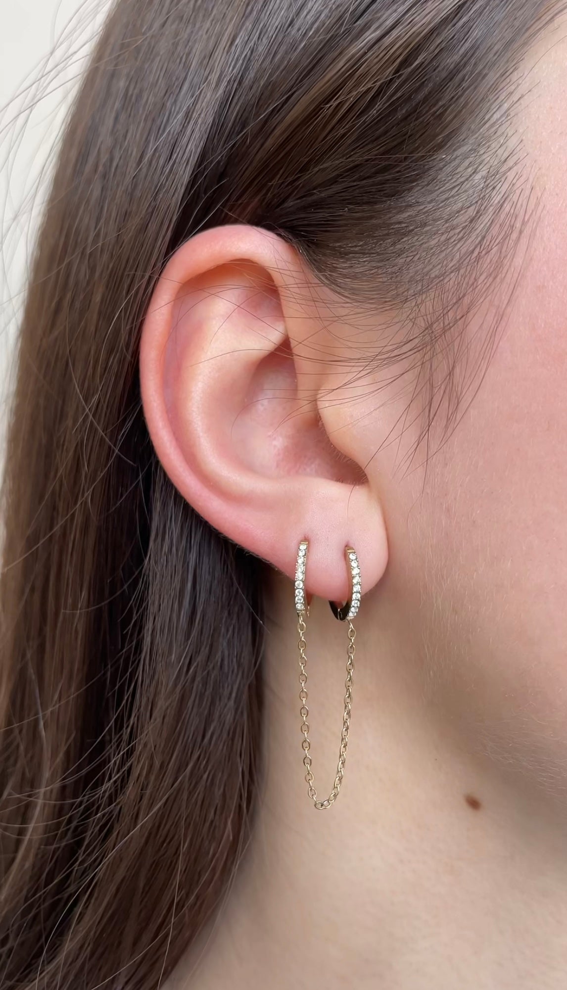 Mono strass earring