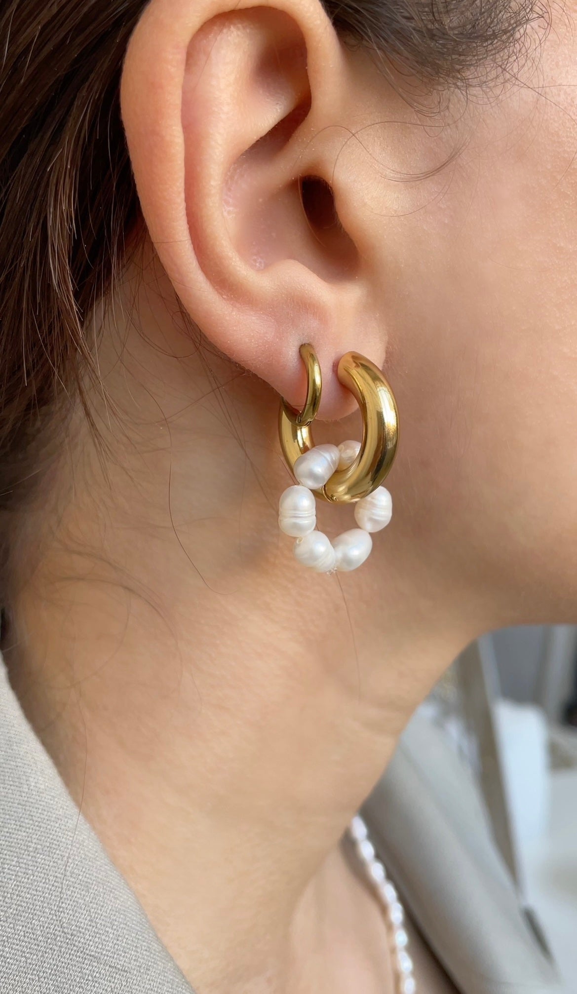 Bold flower hoops