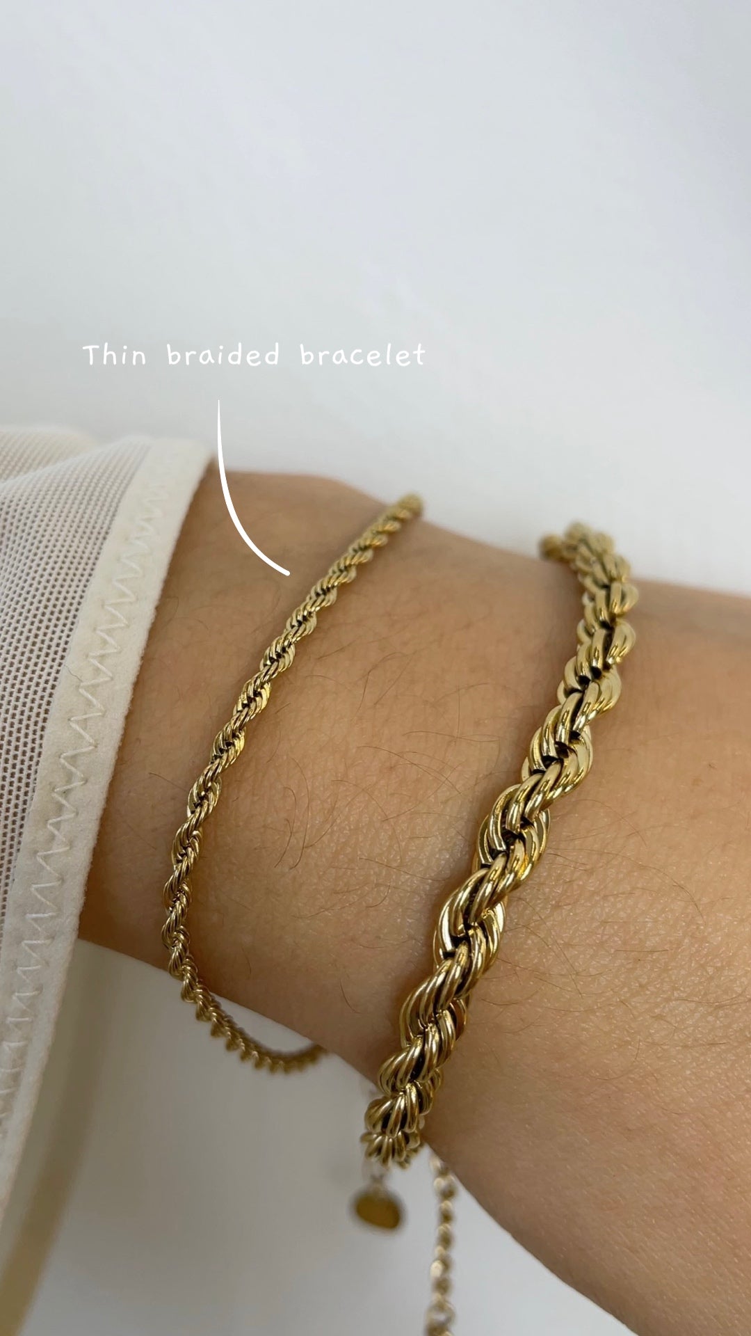 Thin braided store bracelet