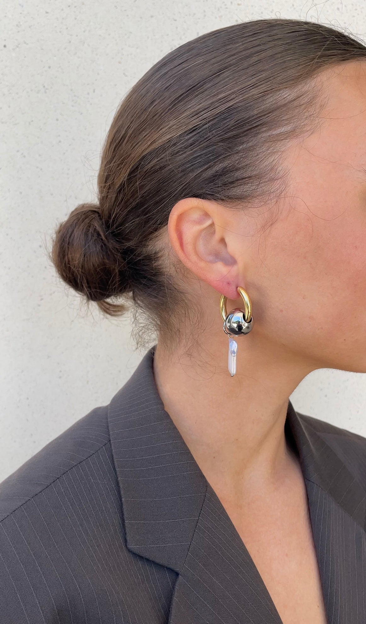 Asymmetric grunge earrings