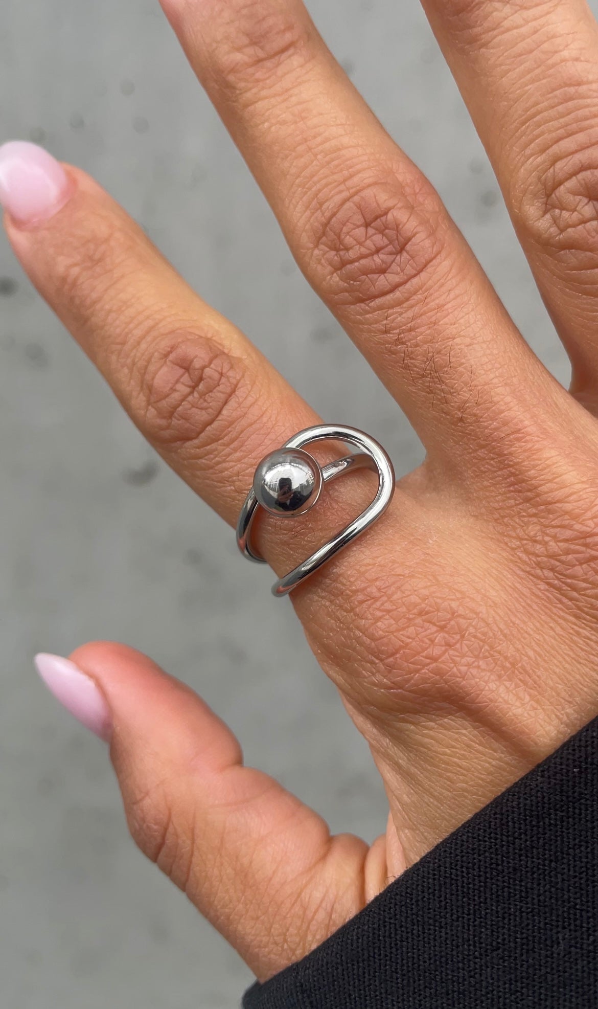 Pearl grunge ring