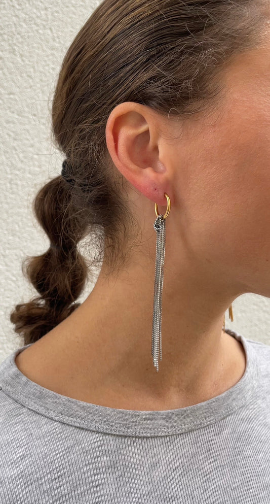 Knot x hoops earrings
