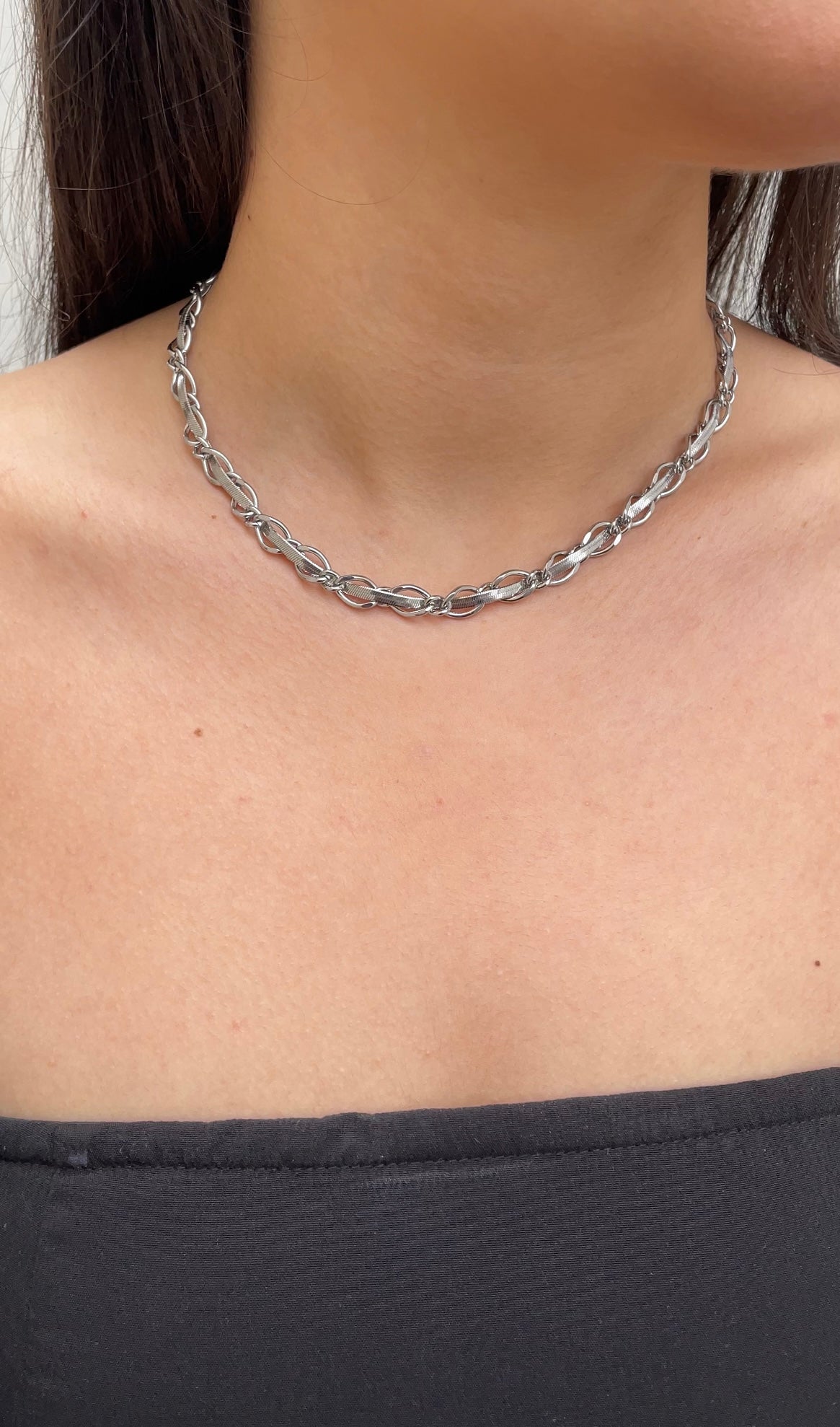 Flat x Chain necklace