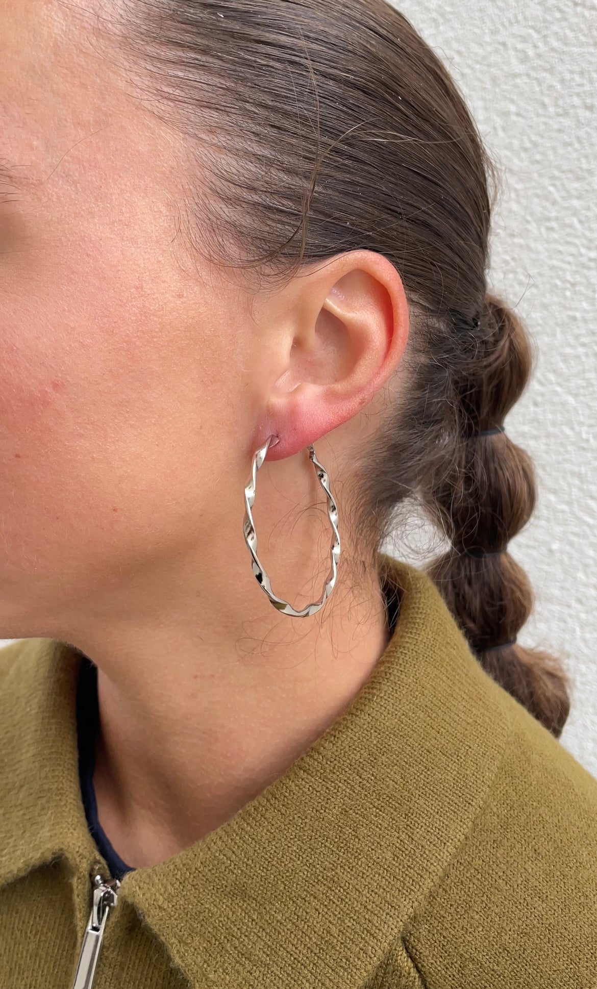Thin braided hoops