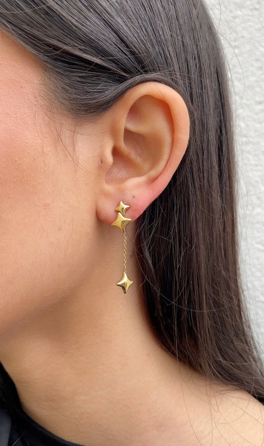 Star x chain earrings