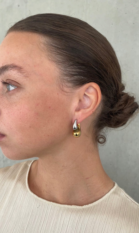 Bicolor drop earrings