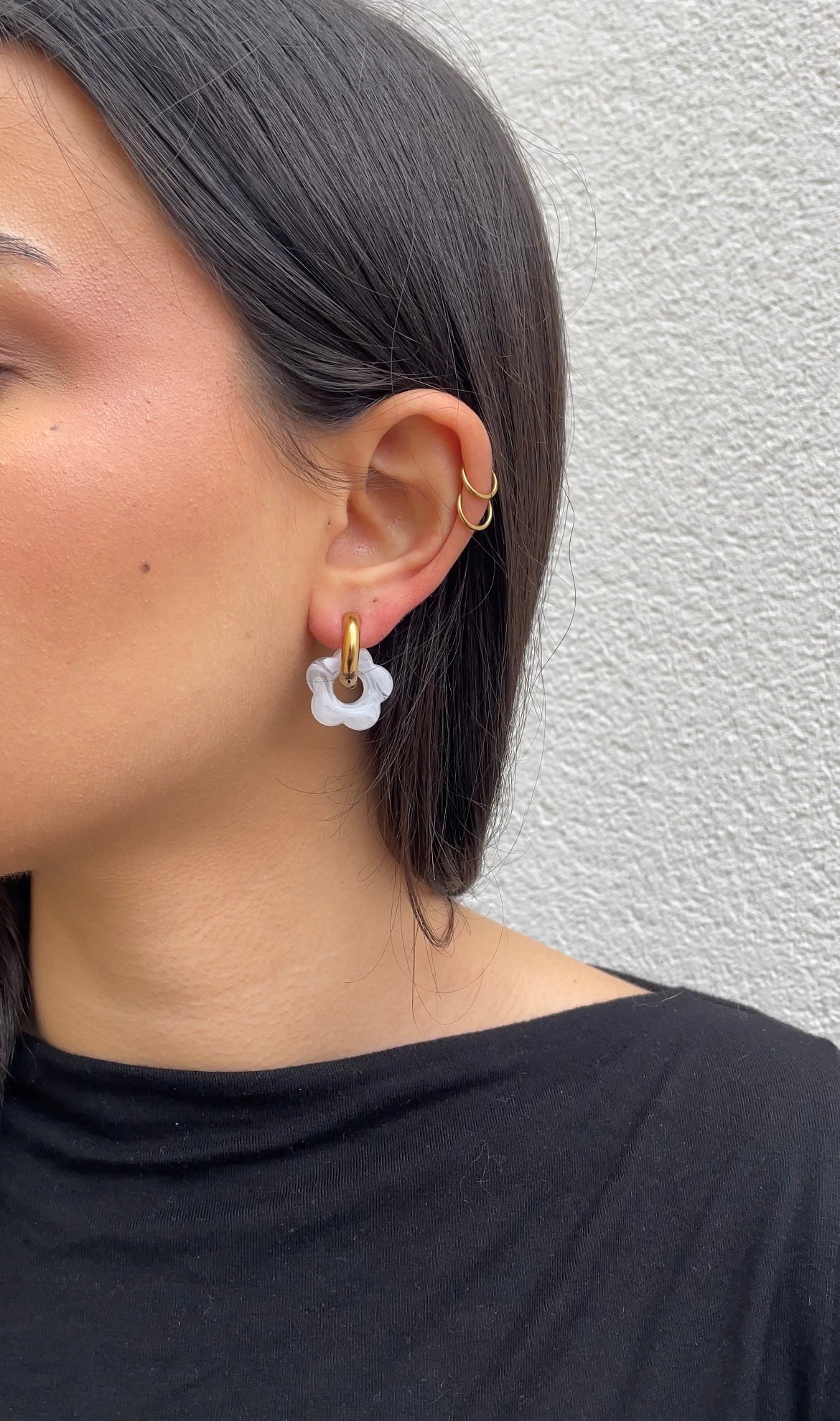 Colored Flower earrings