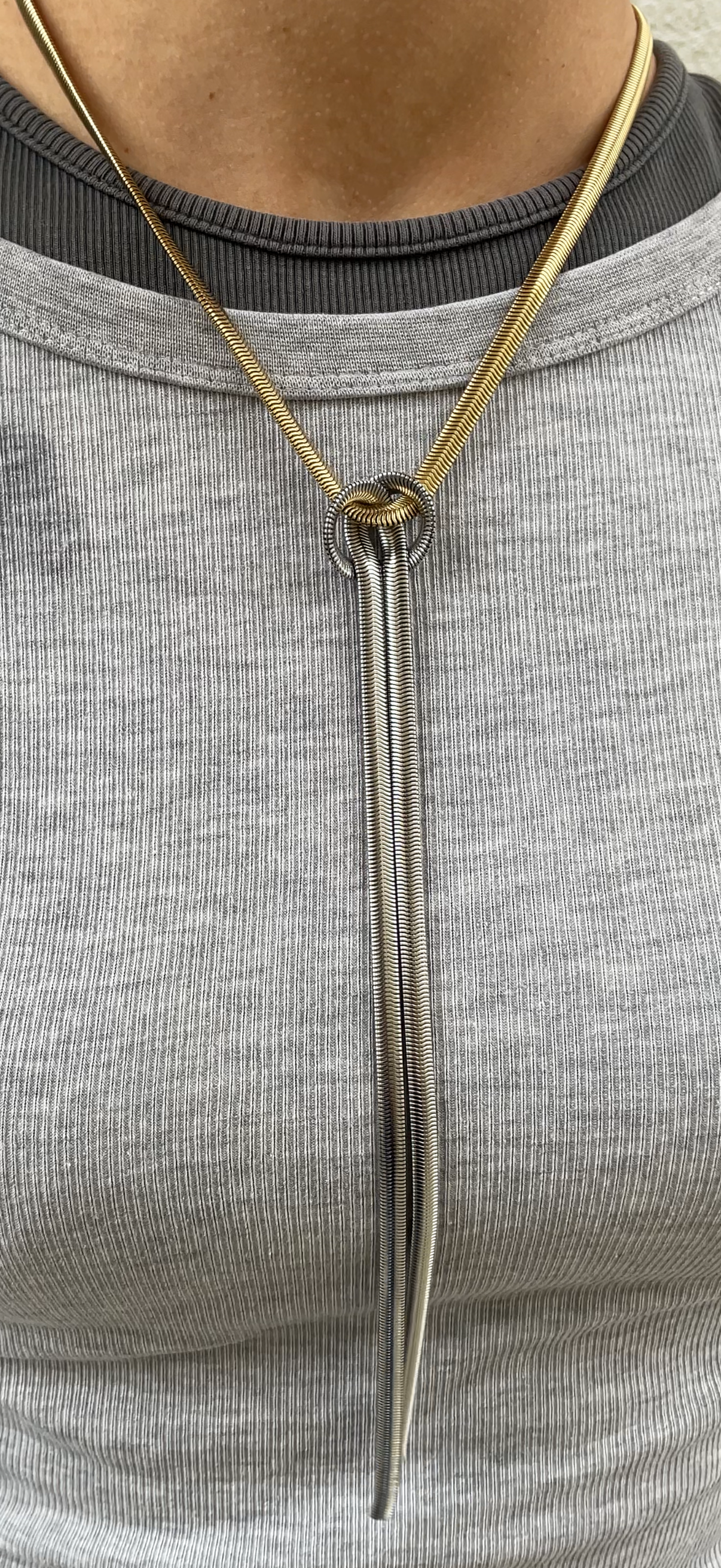 Knot snake necklace