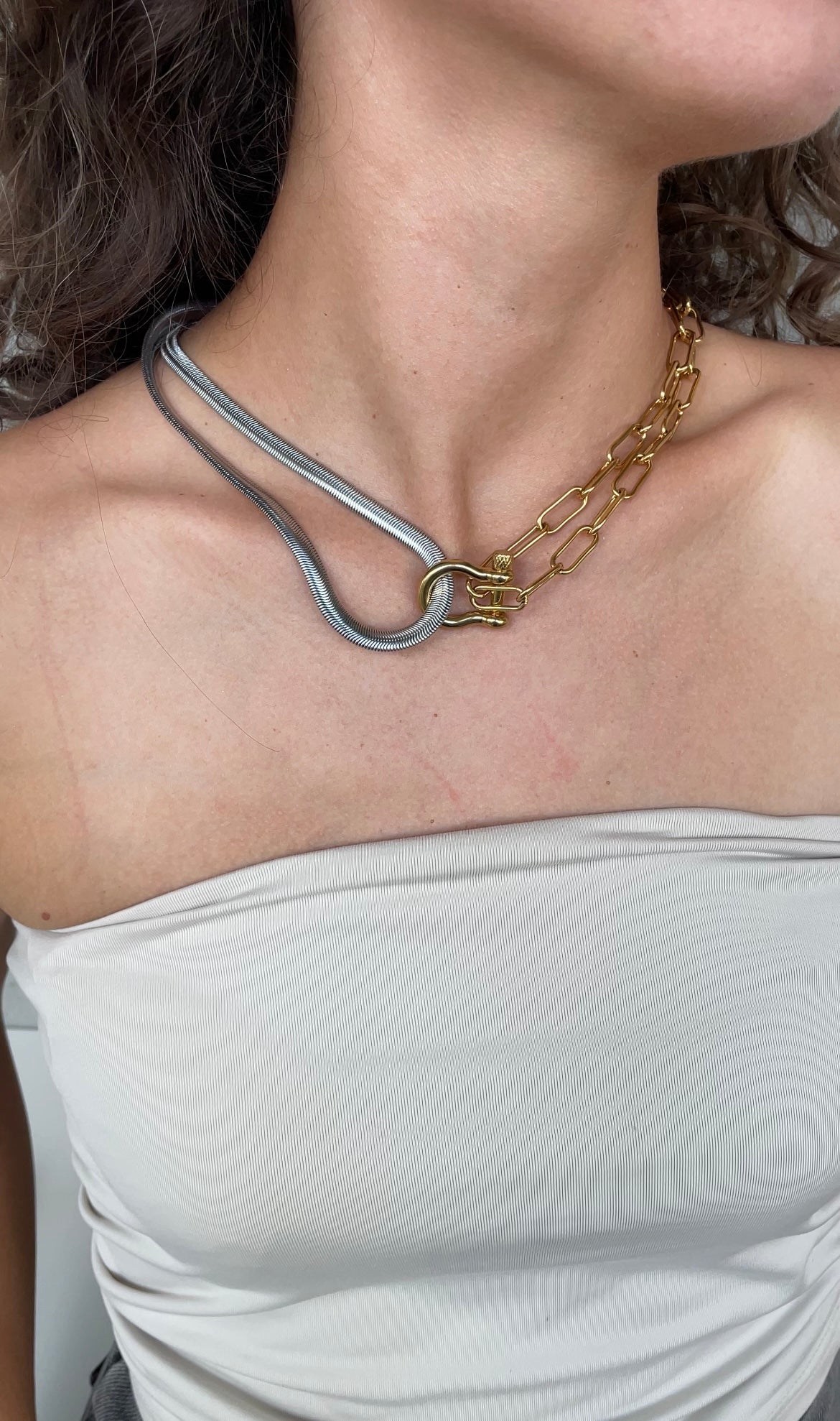 Lock Combined necklace