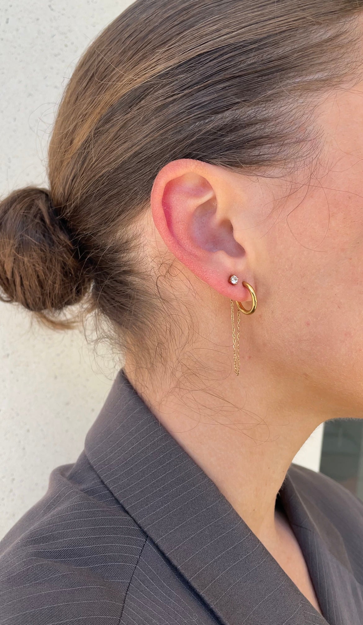 Mono chain earring