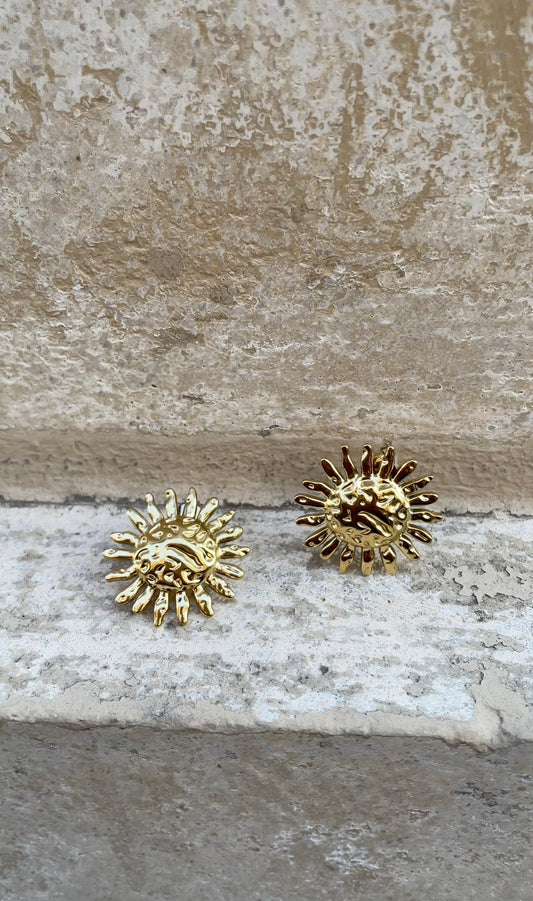 Textured Sun earrings