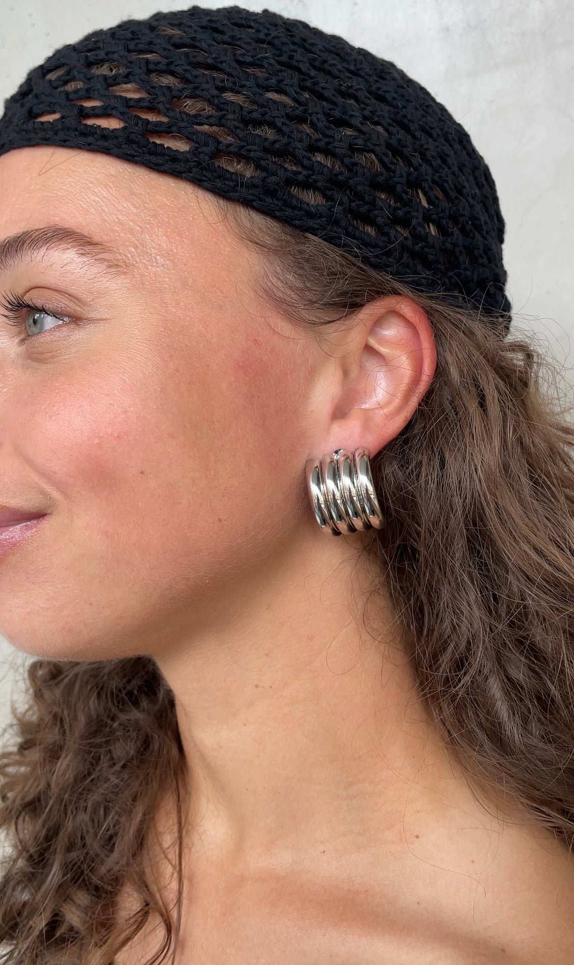 Huge illusion earrings
