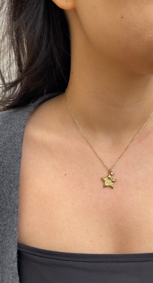 Hammered Star necklace