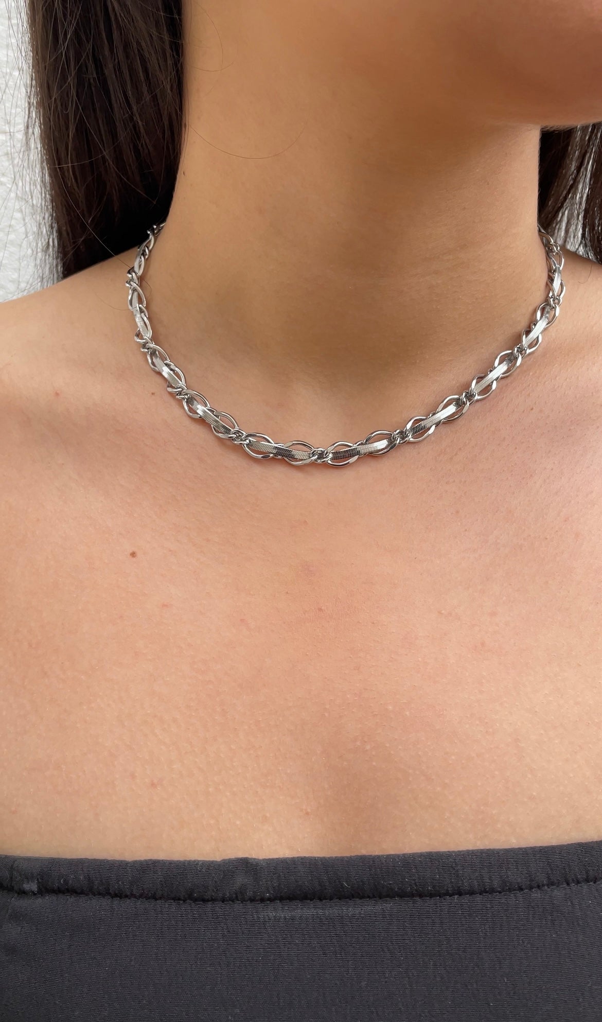 Flat x Chain necklace