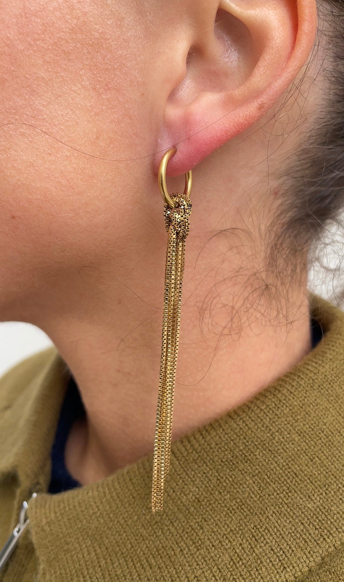 Knot x hoops earrings