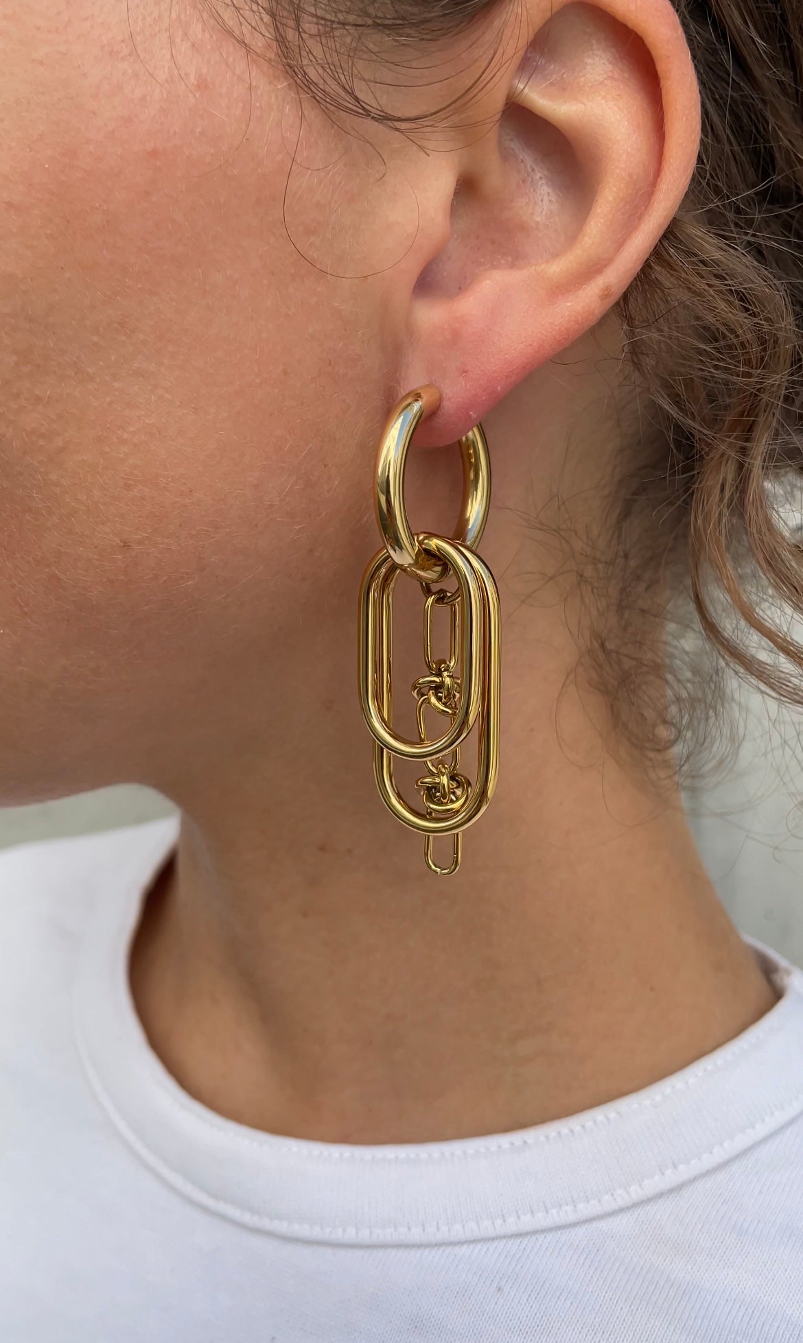 Asymmetric grunge earrings