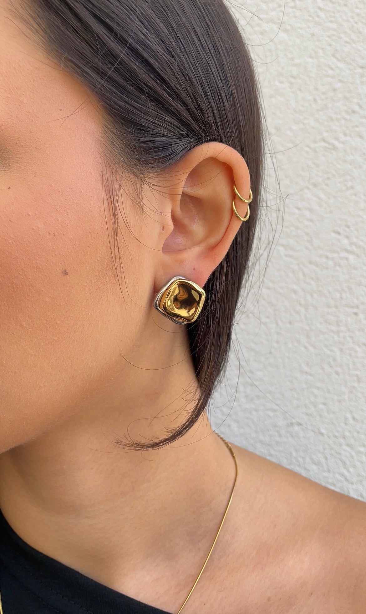 Double squared earrings