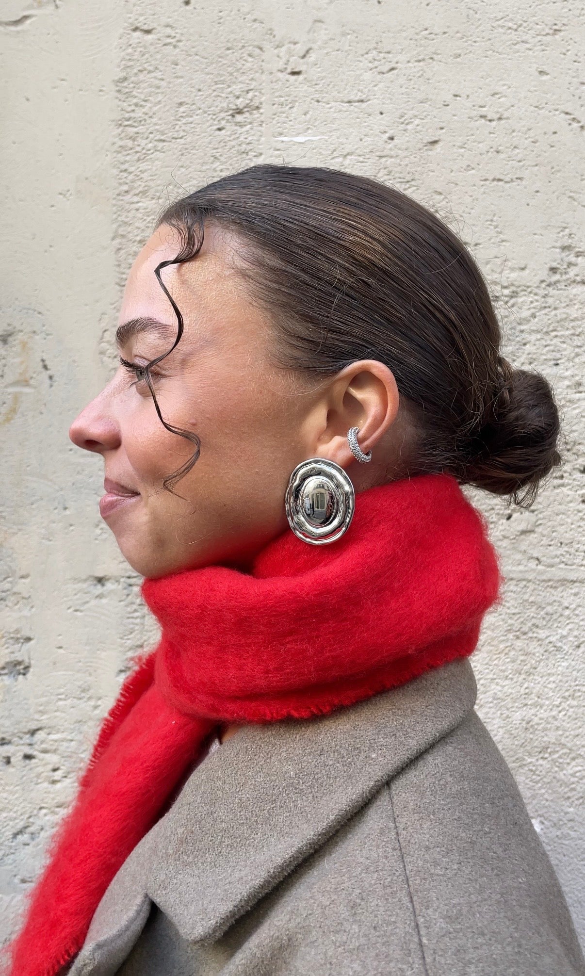 Huge shield earrings