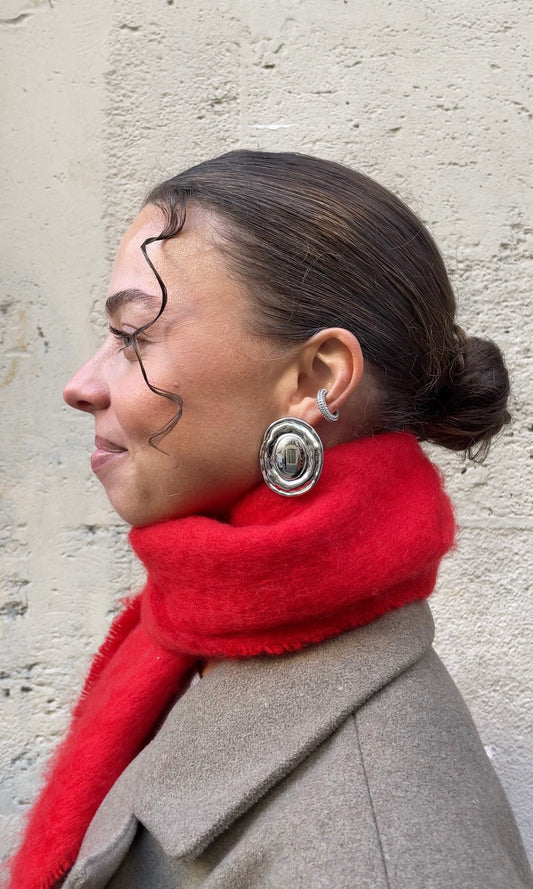 Huge shield earrings