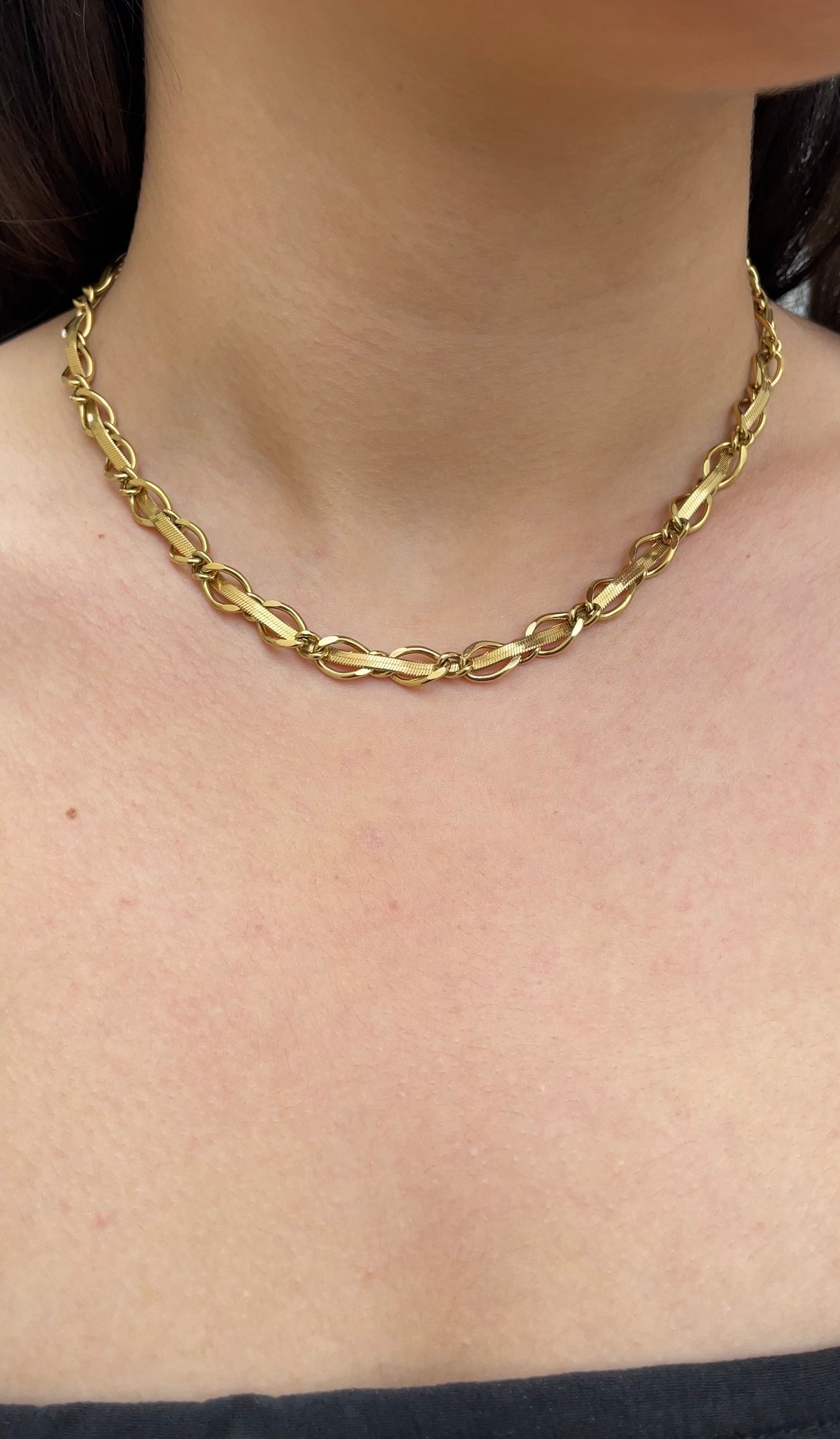 Flat x Chain necklace