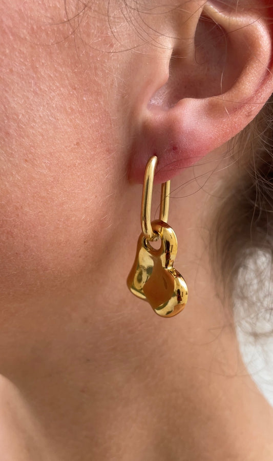 Heart piece earrings
