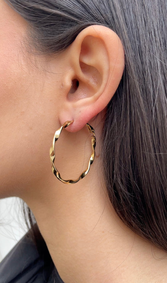 Thin braided hoops