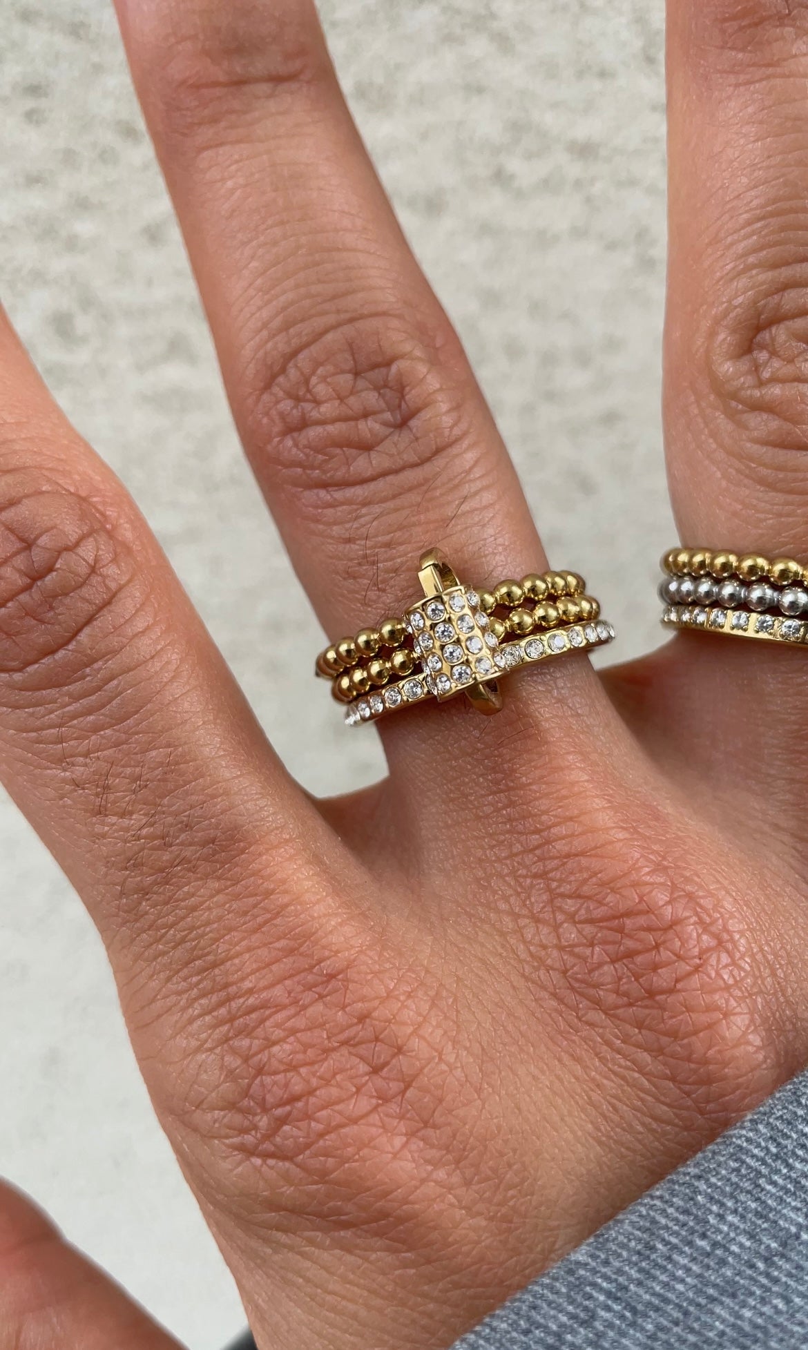 Trombone couture ring