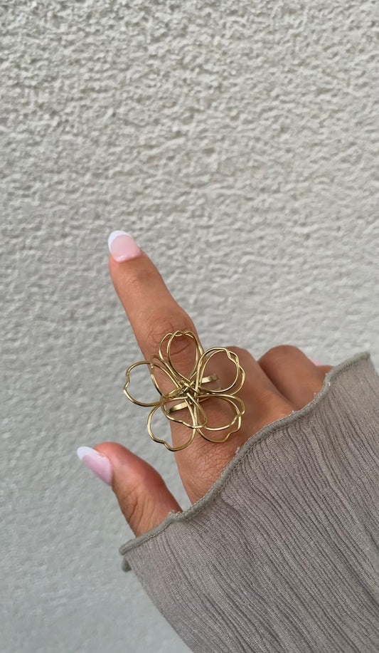 Thin flower ring