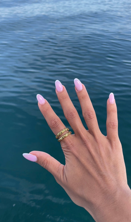Double textured ring