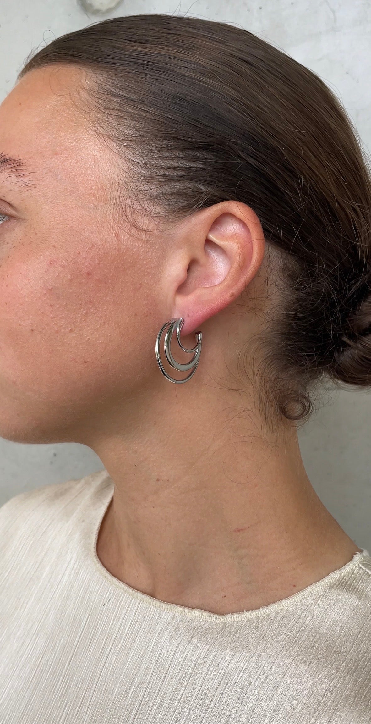Asymmetric whirlwind earrings
