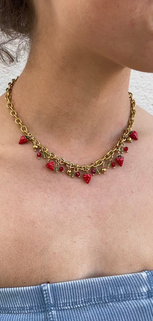 Strawberry necklace