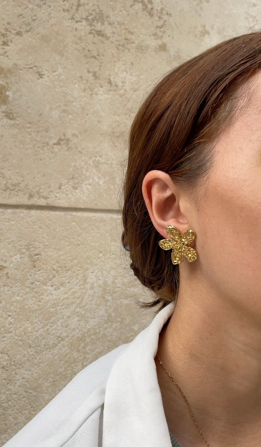 Textured Flower earrings