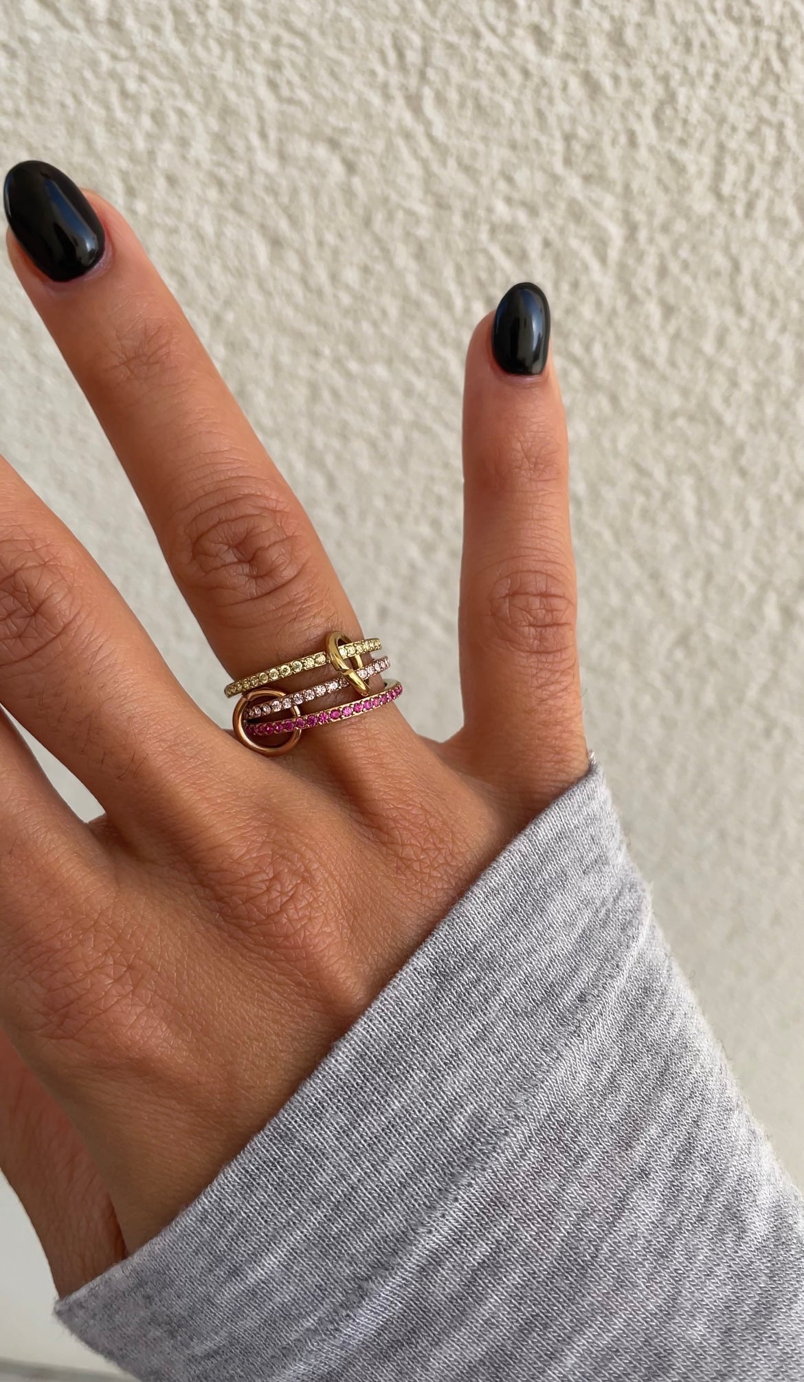 Colored couture ring