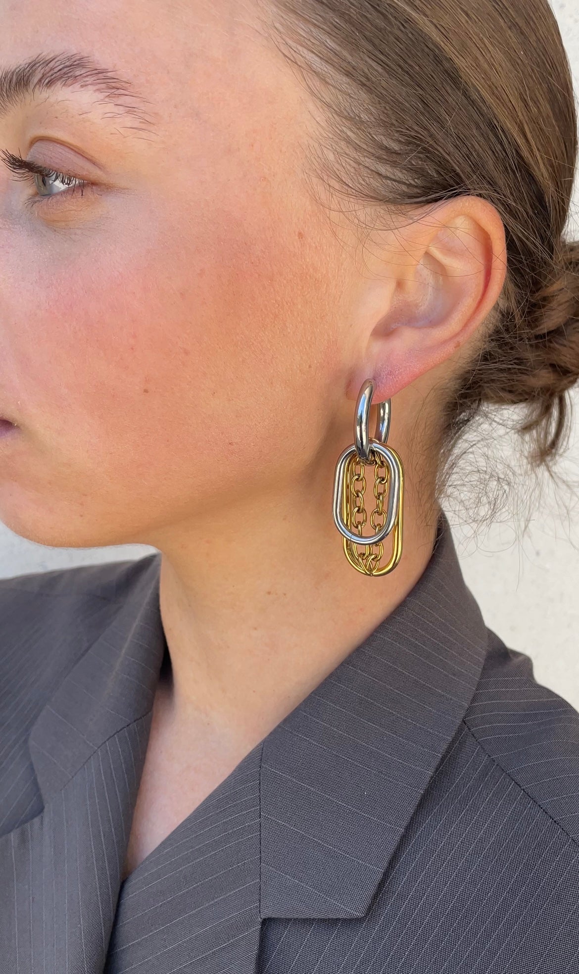 Asymmetric grunge earrings