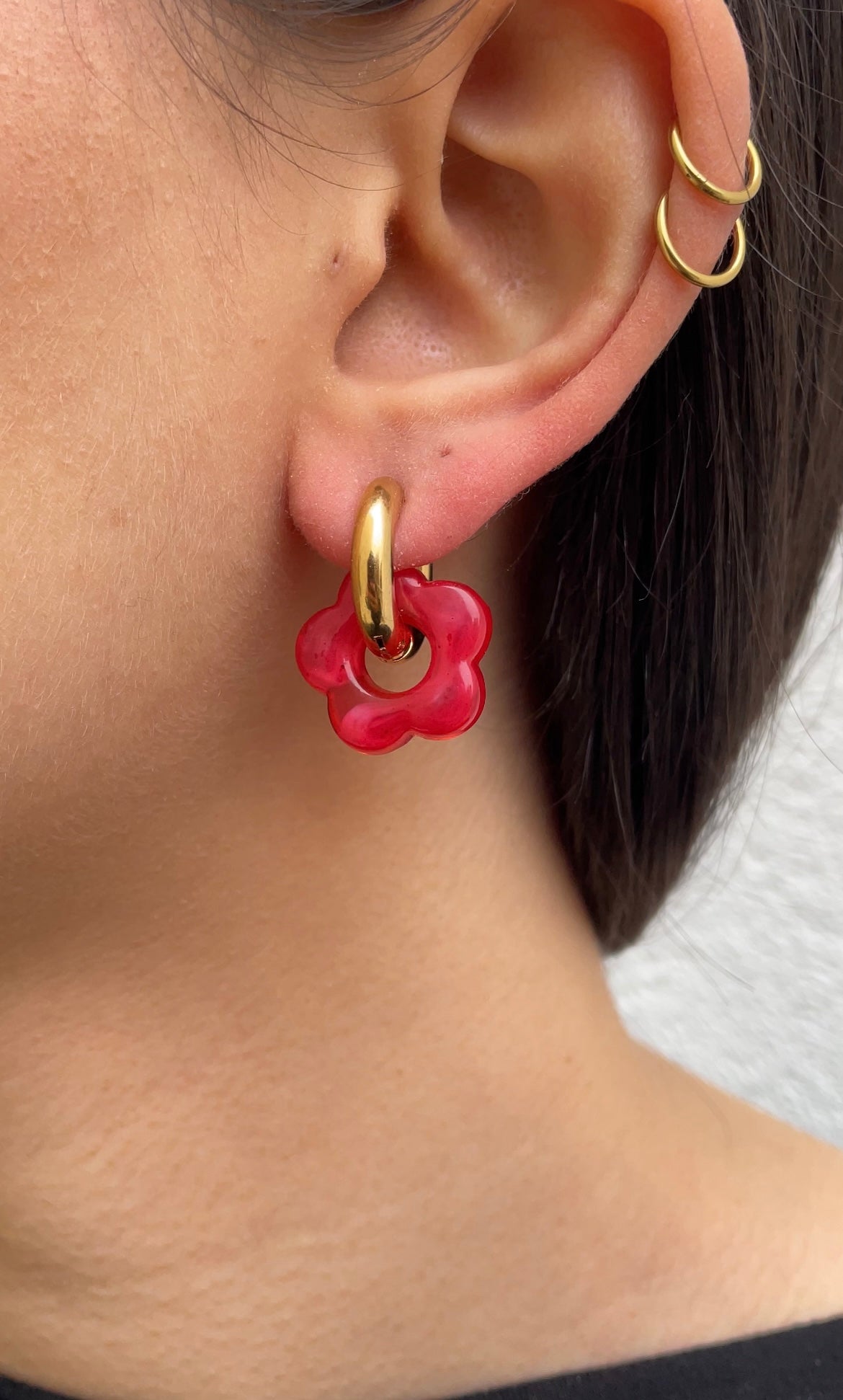 Colored Flower earrings