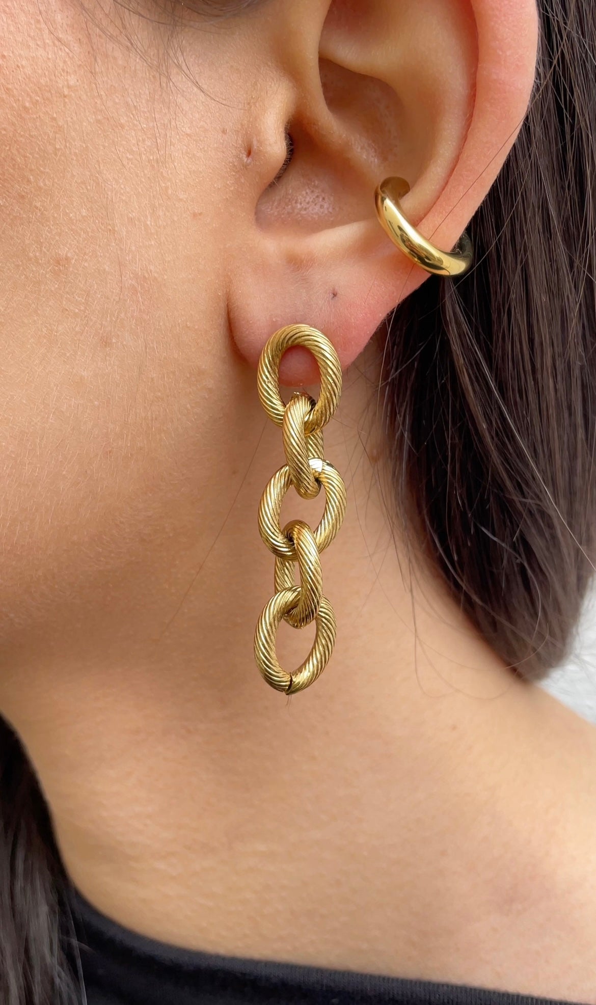 Long chain earrings