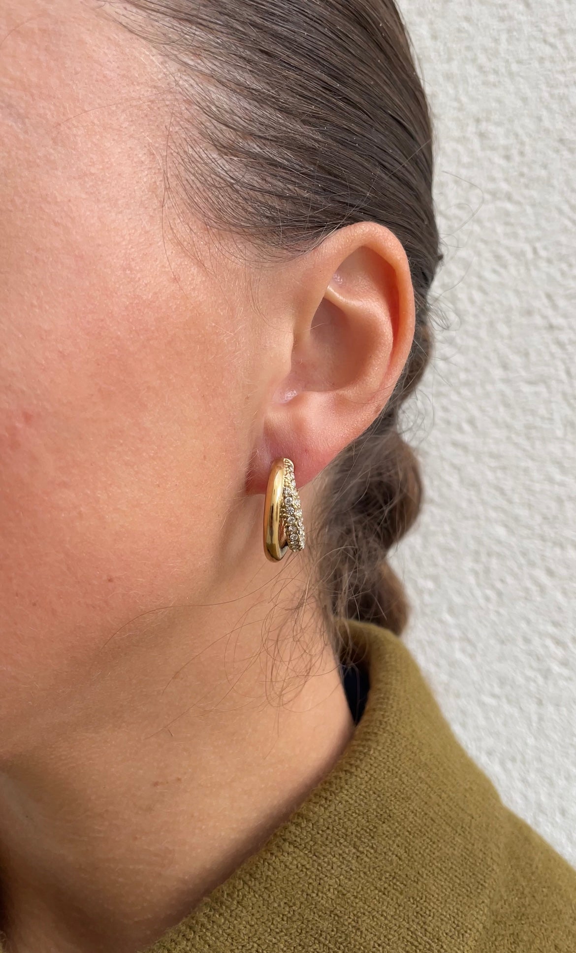 Combined gems earrings