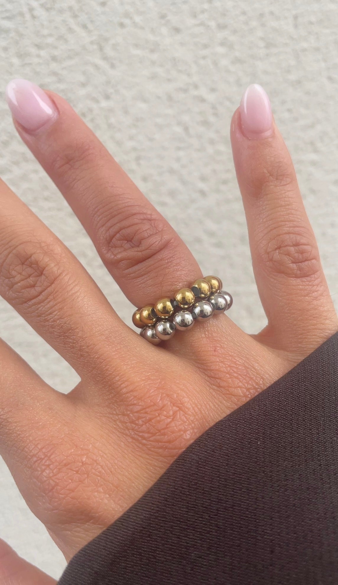 Metal pearl ring