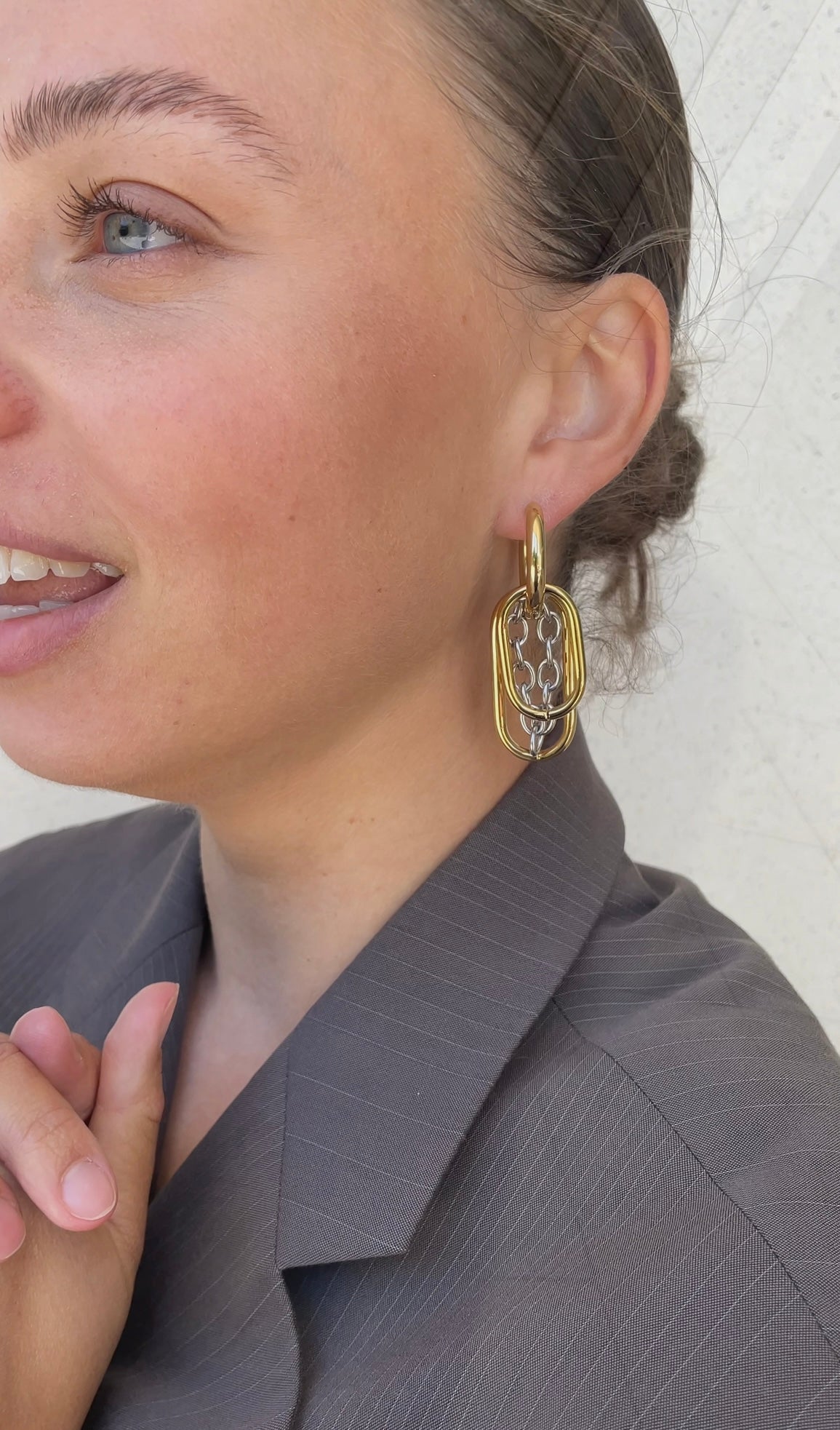 Asymmetric grunge earrings