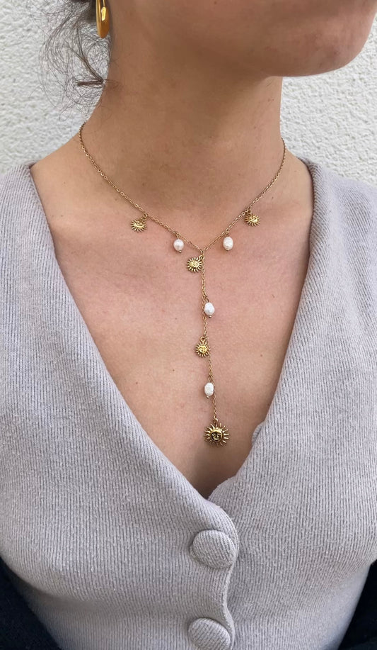 Cascade of suns necklace