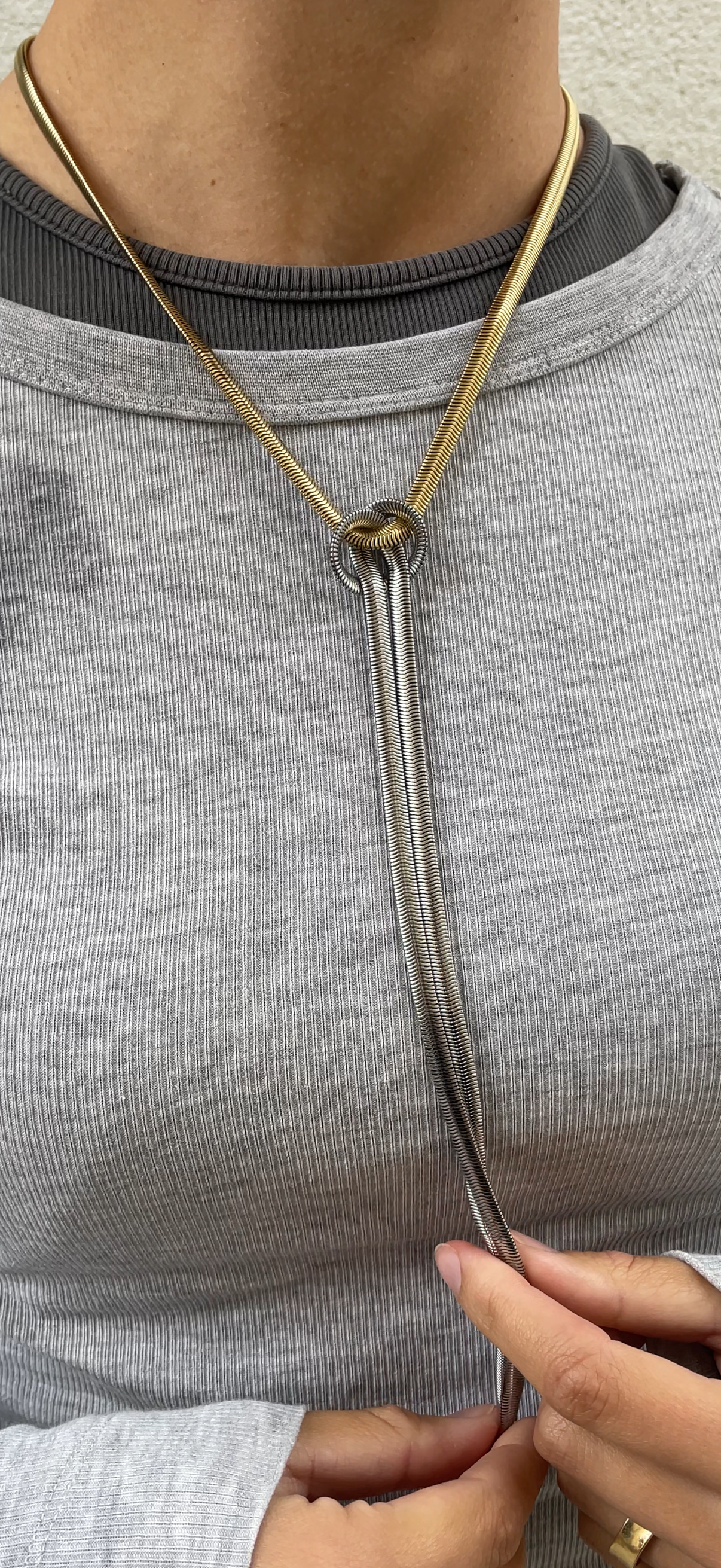 Knot snake necklace