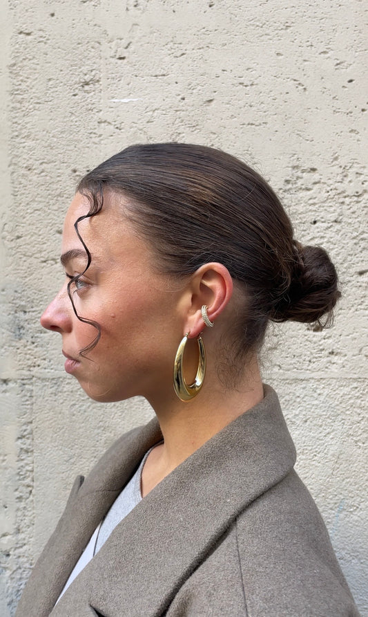 Huge oval earrings