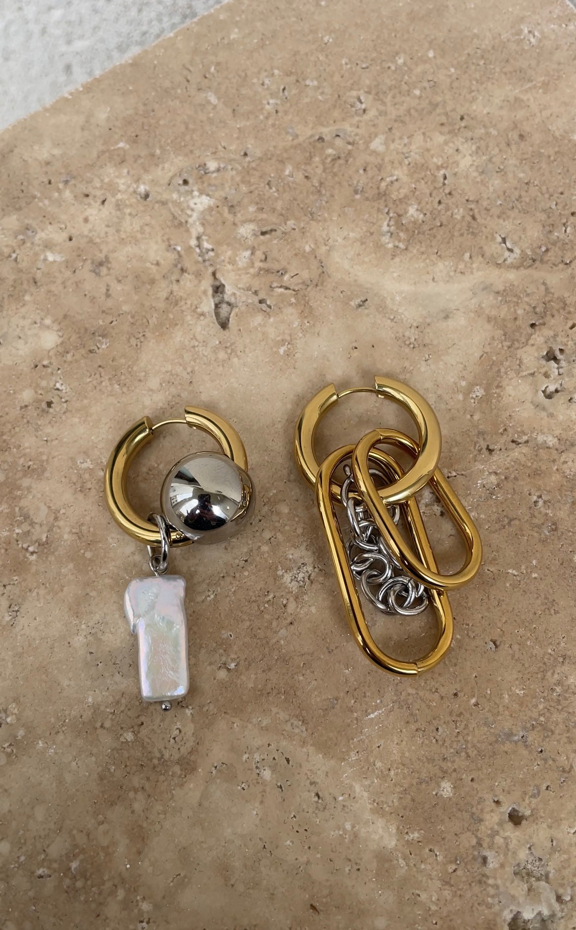 Asymmetric grunge earrings