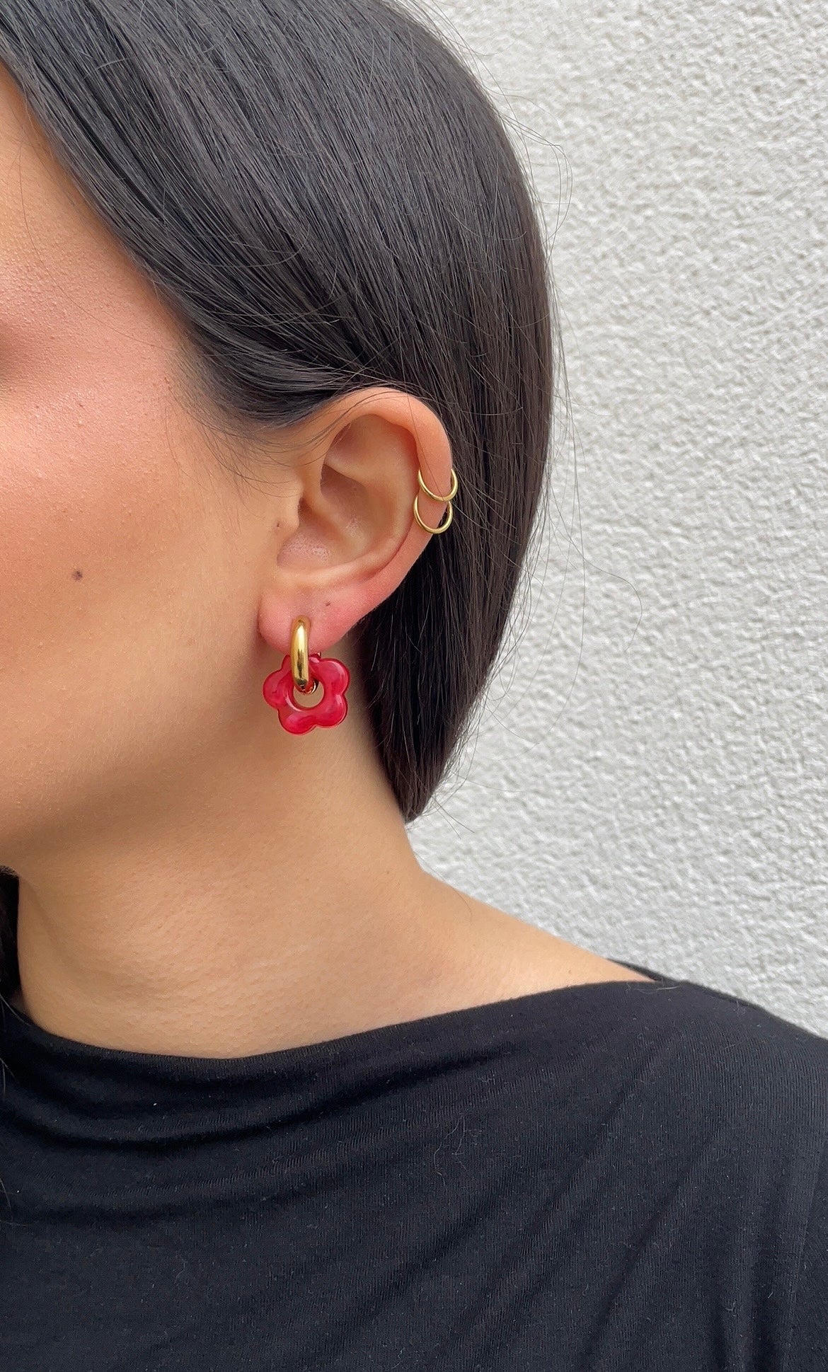 Colored Flower earrings