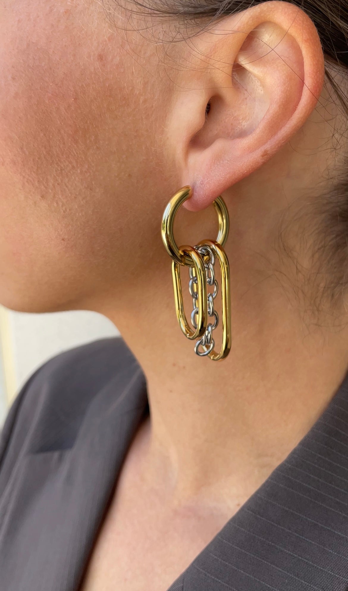 Asymmetric grunge earrings