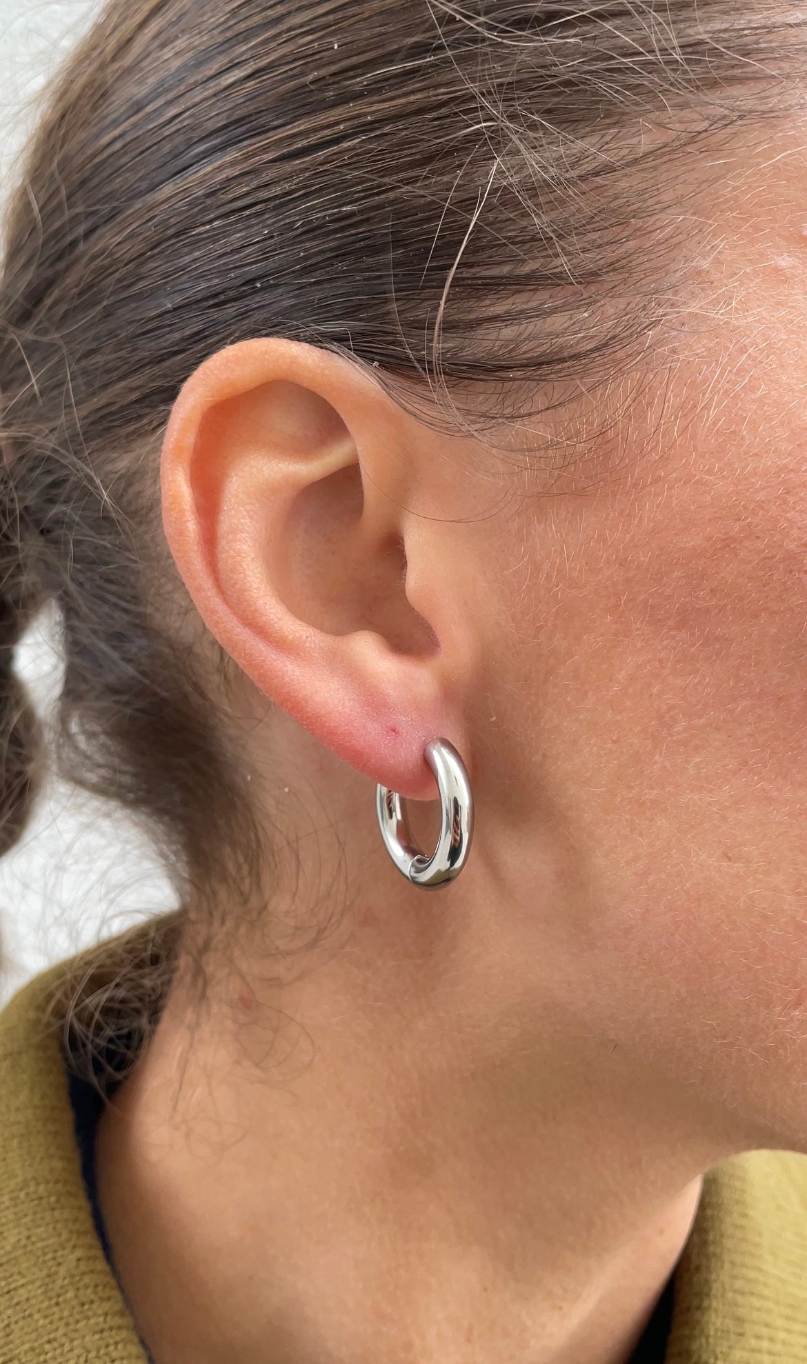 Round chain earrings