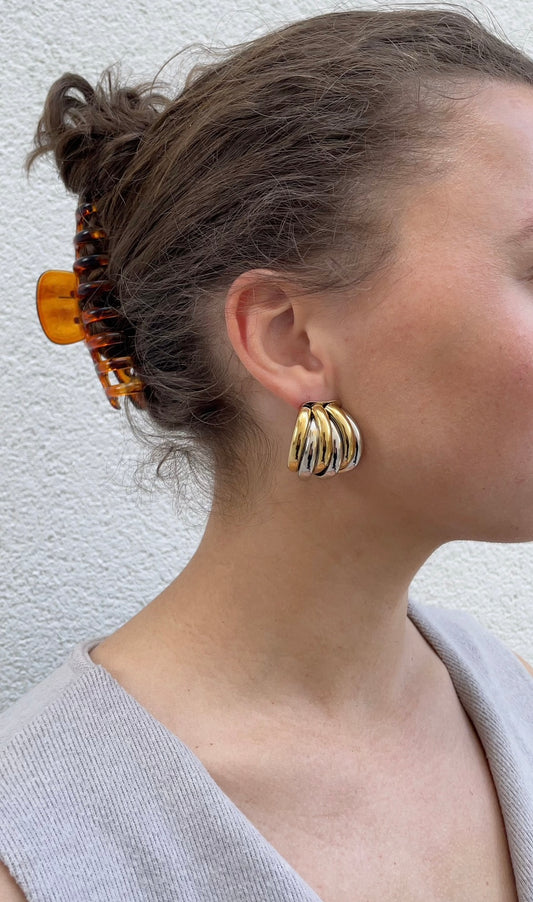 Huge illusion earrings