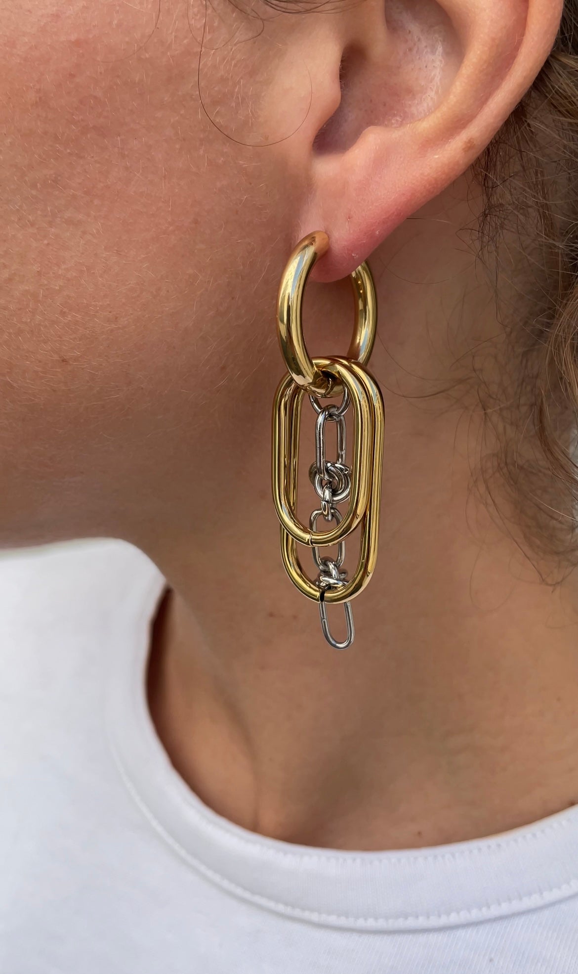 Asymmetric grunge earrings