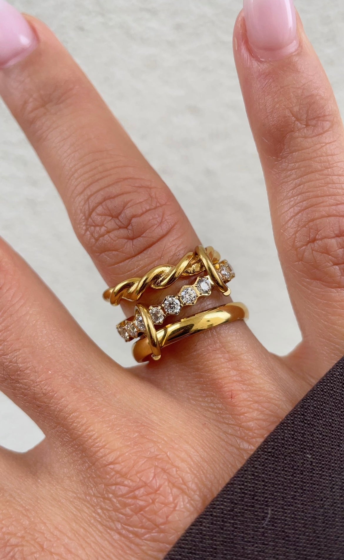Twisted couture ring